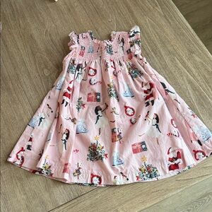 Pink Chicken Nutcracker Santa Christmas Dress Size 2 Years